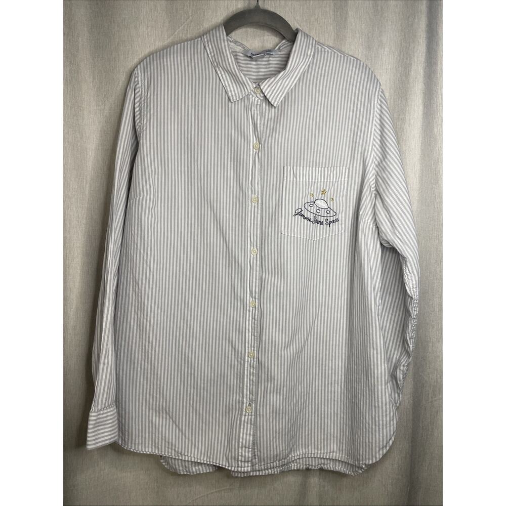 Old Navy “Gimme Some Space” Logo Shirt Women’s Size XL Button-Up/Long Sleeve